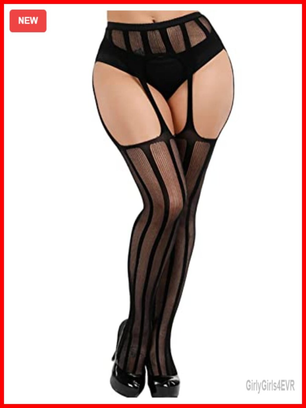 Fishnet Tights High Waist Suspender Hosiery Stretchy Nylon Spandex